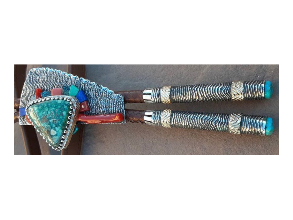 Navajo Bola Tie with Turquoise
