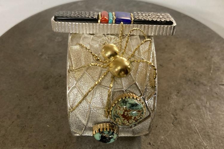 Gold Spider Inlay Bracelet